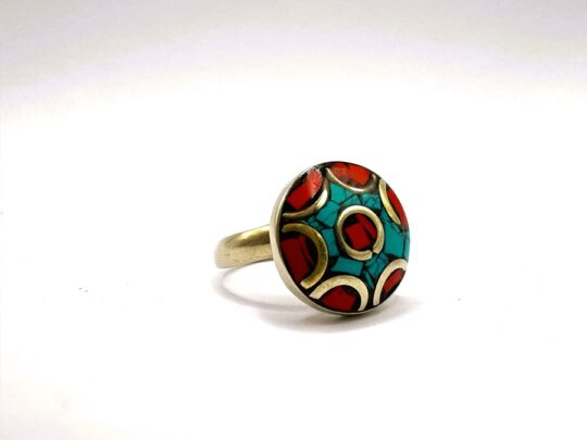 Anillo tibetano Coral