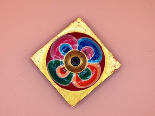 Porta incienso Nepal Flor cuadrado