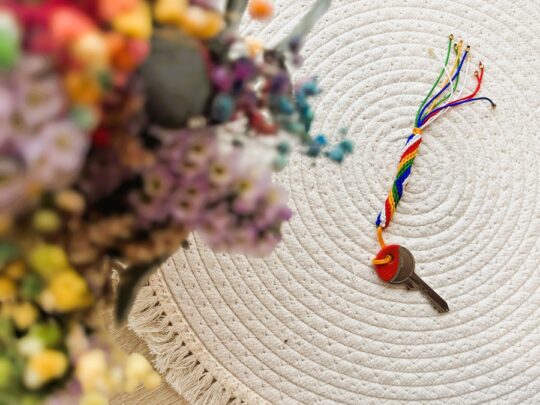 Amuleto nudos tibetano pequeño